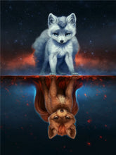 Load image into Gallery viewer, Evershine 5D Diamond Painting Cat Full Square Diamond Embroidery Animals Reflection Pictures Of Rhinestones Mosaic Home Decor