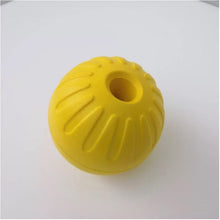 Load image into Gallery viewer, Indestructible teeth rubber bite funny puppy training ball chew toys play go get solid with carrier rope dog pet