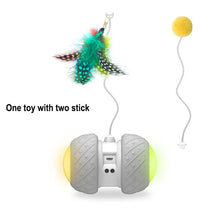 Load image into Gallery viewer, Smart Interactive Cat Toy Lrregular Rotating Mode Toy Cats Funny Pet Game Electronic Cat Toy LED Light Feather Toys Kitty Balls