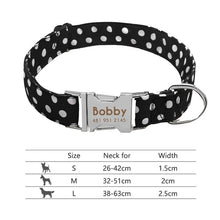 Load image into Gallery viewer, Nylon Dog Collar Personalized Pet Collar Engraved ID Tag Nameplate Reflective for Small Medium Large Dogs Pitbull Pug