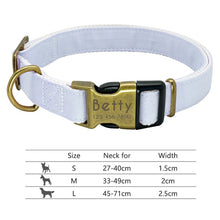 Load image into Gallery viewer, Nylon Dog Collar Personalized Pet Collar Engraved ID Tag Nameplate Reflective for Small Medium Large Dogs Pitbull Pug