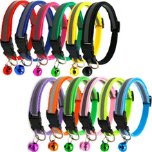 Load image into Gallery viewer, Reflective Nylon Dog Collar Night Safety Flashing Light Up Adjustable Dog Leash Pet Collar for Cats And Small Dogs Pet Supplies