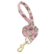 Load image into Gallery viewer, Custom Engraved Dog Collar With Leash Nylon Printed Dog ID Collars Pet Walking Belt For Small Medium Large Dogs Flower Accessory