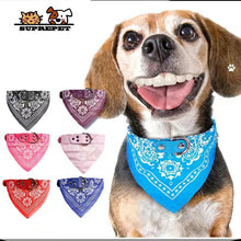 Load image into Gallery viewer, SUPREPET Cute Adjustable Small Dog Collars Puppy Pet Slobber Towel Outdoor Cat Collar Print Scarf Design Dog Collar Neckerchief