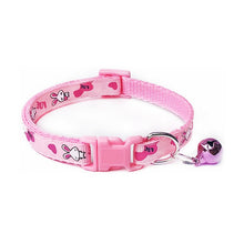 Load image into Gallery viewer, Cartoon Dog Cat Collars With Bell Adjustable Polyester Buckle Collar Cat Pet Supplies Accessories Collar Small Dog Chihuahua
