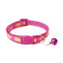 Load image into Gallery viewer, Cartoon Dog Cat Collars With Bell Adjustable Polyester Buckle Collar Cat Pet Supplies Accessories Collar Small Dog Chihuahua