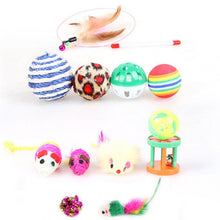 Load image into Gallery viewer, Pets Cat Toys Mouse Shape Balls Shapes Kitten Love New Pet Toy 21 Set Cat Channel Funny Cat Stick Mouse Supplies Value Bundle