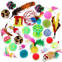 Load image into Gallery viewer, Pets Cat Toys Mouse Shape Balls Shapes Kitten Love New Pet Toy 21 Set Cat Channel Funny Cat Stick Mouse Supplies Value Bundle