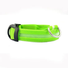 Load image into Gallery viewer, Leopard LED Dog Collar Luminous Adjustable Glowing Collar For Dogs Pet Night Safety Nylon Collar Luminous LED Bright Dog Collar