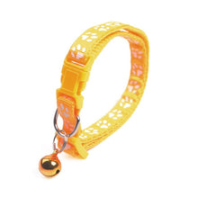 Load image into Gallery viewer, Colorful Pet Supplies Cat Collar Cat Necklace And Cat Paw Print Adjustable Collar Bell Positioning Footprint Pet Collar Dropship
