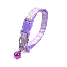 Load image into Gallery viewer, Colorful Pet Supplies Cat Collar Cat Necklace And Cat Paw Print Adjustable Collar Bell Positioning Footprint Pet Collar Dropship