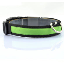 Load image into Gallery viewer, Leopard LED Dog Collar Luminous Adjustable Glowing Collar For Dogs Pet Night Safety Nylon Collar Luminous LED Bright Dog Collar
