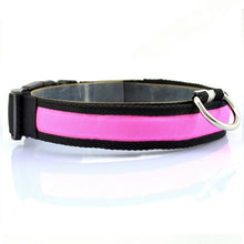 Load image into Gallery viewer, Leopard LED Dog Collar Luminous Adjustable Glowing Collar For Dogs Pet Night Safety Nylon Collar Luminous LED Bright Dog Collar