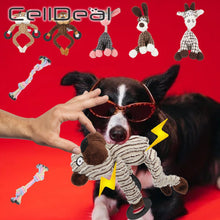 Load image into Gallery viewer, Pet Chewing Animals Donkey Shaped Dog Bite Corduroy Plush Teething Toy for Small Dogs High Quality Pet Training Supplies