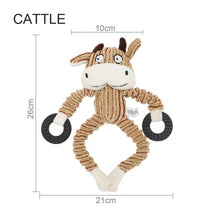Load image into Gallery viewer, Pet Chewing Animals Donkey Shaped Dog Bite Corduroy Plush Teething Toy for Small Dogs High Quality Pet Training Supplies