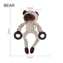 Load image into Gallery viewer, Pet Chewing Animals Donkey Shaped Dog Bite Corduroy Plush Teething Toy for Small Dogs High Quality Pet Training Supplies