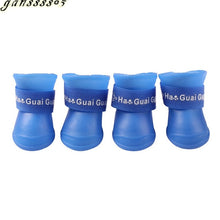 Load image into Gallery viewer, 4pcs/lot S/M/L Pet Dog Rain Shoes for Dogs Booties Rubber Portable Anti Slip Waterproof Pet Dog Cat Rain Shoes
