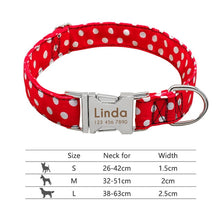 Load image into Gallery viewer, Nylon Dog Collar Personalized Pet Collar Engraved ID Tag Nameplate Reflective for Small Medium Large Dogs Pitbull Pug
