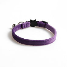 Load image into Gallery viewer, Velvet Cat Collar Solid Color Bowknot Puppy Chihuahua Collars with Bell Adjustable Safety Buckle Cats Bow Tie Pets Accessories
