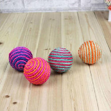 Load image into Gallery viewer, Cat Pet Sisal Rope Weave Ball Teaser Play Chewing Rattle Scratch Catch Toy Interactive Scratch Chew Toy For Pet Cat Dog

