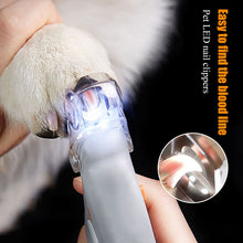Load image into Gallery viewer, Professional Pet Nail Clipper Scissors Pet Dog Cat Nail Toe Claw Clippers Scissor LED Light Nail Trimmer for Animals Pet Supplie
