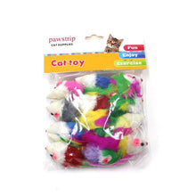 Load image into Gallery viewer, pawstrip 12pcs/pack Colorful Feather Cat Toys False Mouse Kitten Cat Toy With Sound Rattling
