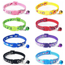 Load image into Gallery viewer, Cartoon Dog Cat Collars With Bell Adjustable Polyester Buckle Collar Cat Pet Supplies Accessories Collar Small Dog Chihuahua
