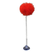 Load image into Gallery viewer, 1pc Cat Teaser Toy Interactive Plush Cat Spring Wand Kitten Toy Ball With Sucker Bell Pet Supplies Pet Accessories For Cat
