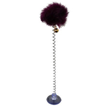 Load image into Gallery viewer, 1pc Cat Teaser Toy Interactive Plush Cat Spring Wand Kitten Toy Ball With Sucker Bell Pet Supplies Pet Accessories For Cat
