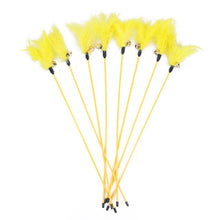Load image into Gallery viewer, 5pcs Funny Kitten Cat Teaser Interactive Toy Rod with Bell and Feather Toys For Pet Cats Stick Wire Chaser Wand Toy Random Color
