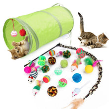 Load image into Gallery viewer, Pets Cat Toys Mouse Shape Balls Shapes Kitten Love New Pet Toy 21 Set Cat Channel Funny Cat Stick Mouse Supplies Value Bundle
