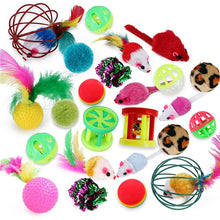 Load image into Gallery viewer, Pets Cat Toys Mouse Shape Balls Shapes Kitten Love New Pet Toy 21 Set Cat Channel Funny Cat Stick Mouse Supplies Value Bundle
