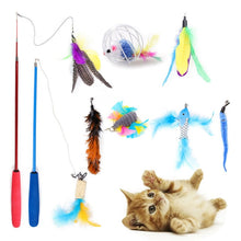 Load image into Gallery viewer, Pets Cat Toys Mouse Shape Balls Shapes Kitten Love New Pet Toy 21 Set Cat Channel Funny Cat Stick Mouse Supplies Value Bundle

