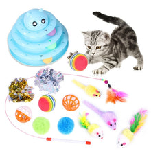Load image into Gallery viewer, Pets Cat Toys Mouse Shape Balls Shapes Kitten Love New Pet Toy 21 Set Cat Channel Funny Cat Stick Mouse Supplies Value Bundle
