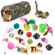 Load image into Gallery viewer, Pets Cat Toys Mouse Shape Balls Shapes Kitten Love New Pet Toy 21 Set Cat Channel Funny Cat Stick Mouse Supplies Value Bundle
