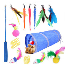 Load image into Gallery viewer, Pets Cat Toys Mouse Shape Balls Shapes Kitten Love New Pet Toy 21 Set Cat Channel Funny Cat Stick Mouse Supplies Value Bundle
