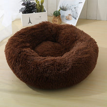 Load image into Gallery viewer, Round Cat Bed Dogs Bed House Kennel Pet Mats Soft Long Plush Mat Pet Warm Basket Cushion Cats House Sofa Machine Wash Kennel
