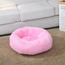 Load image into Gallery viewer, Round Cat Bed Dogs Bed House Kennel Pet Mats Soft Long Plush Mat Pet Warm Basket Cushion Cats House Sofa Machine Wash Kennel
