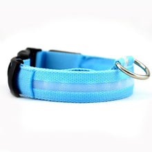 Load image into Gallery viewer, Leopard LED Dog Collar Luminous Adjustable Glowing Collar For Dogs Pet Night Safety Nylon Collar Luminous LED Bright Dog Collar
