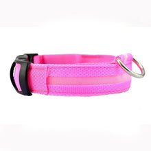 Load image into Gallery viewer, Leopard LED Dog Collar Luminous Adjustable Glowing Collar For Dogs Pet Night Safety Nylon Collar Luminous LED Bright Dog Collar

