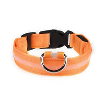 Load image into Gallery viewer, Leopard LED Dog Collar Luminous Adjustable Glowing Collar For Dogs Pet Night Safety Nylon Collar Luminous LED Bright Dog Collar
