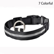 Load image into Gallery viewer, Leopard LED Dog Collar Luminous Adjustable Glowing Collar For Dogs Pet Night Safety Nylon Collar Luminous LED Bright Dog Collar
