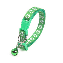 Load image into Gallery viewer, Colorful Pet Supplies Cat Collar Cat Necklace And Cat Paw Print Adjustable Collar Bell Positioning Footprint Pet Collar Dropship

