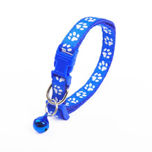 Load image into Gallery viewer, Colorful Pet Supplies Cat Collar Cat Necklace And Cat Paw Print Adjustable Collar Bell Positioning Footprint Pet Collar Dropship
