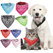 Load image into Gallery viewer, Cute Adjustable Small Dog Collars Puppy Pet Slobber Towel Outdoor Cat Collar Print Scarf Design Dog Collar Neckerchief
