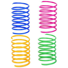 Load image into Gallery viewer, 4Pcs Cat Colorful Spring Toys Creative Plastic Flexible Cat Coil Toy Cat Interactive Toy Cat Funny Toys Pet Accessories Set
