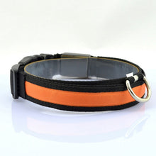 Load image into Gallery viewer, Leopard LED Dog Collar Luminous Adjustable Glowing Collar For Dogs Pet Night Safety Nylon Collar Luminous LED Bright Dog Collar
