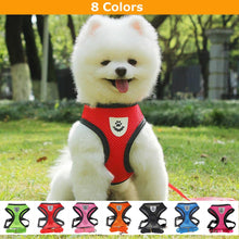 Load image into Gallery viewer, Breathable Small Dog Harness And Leash Nylon Safety Mesh Chest Strap Collar For Kitten Cat Chihuahua Pug Bulldog Cats Vest
