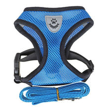 Load image into Gallery viewer, Breathable Small Dog Harness And Leash Nylon Safety Mesh Chest Strap Collar For Kitten Cat Chihuahua Pug Bulldog Cats Vest
