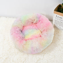 Load image into Gallery viewer, Super Soft Long Plush Warm Pet Mat Cute Lightweight Kennel Cat Sleeping Basket Bed Round Fluffy Comfortable Touch Pet Products
